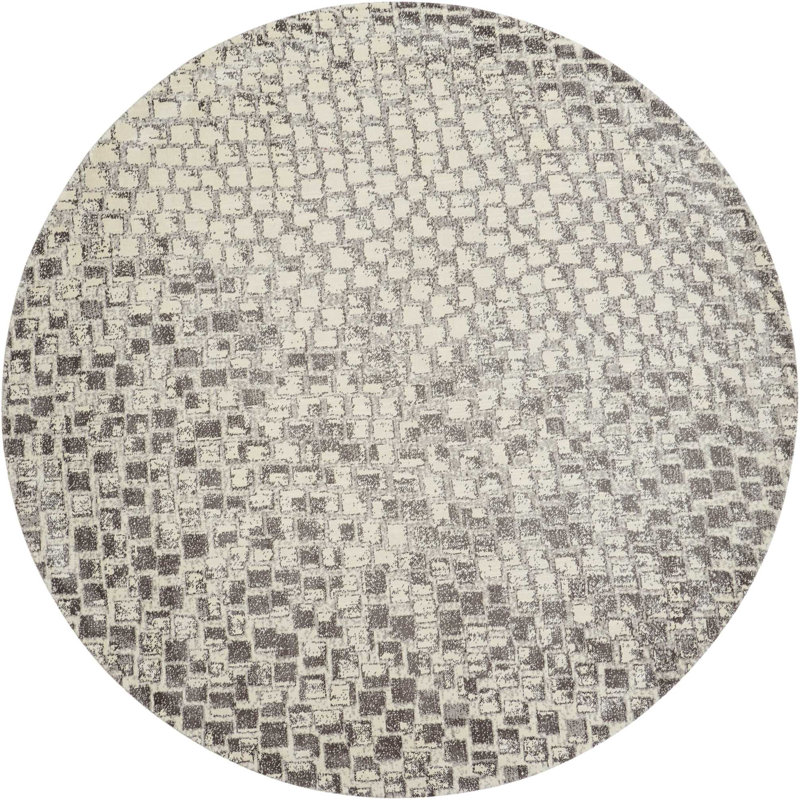 Abstract Indoor Rug, Round 8'