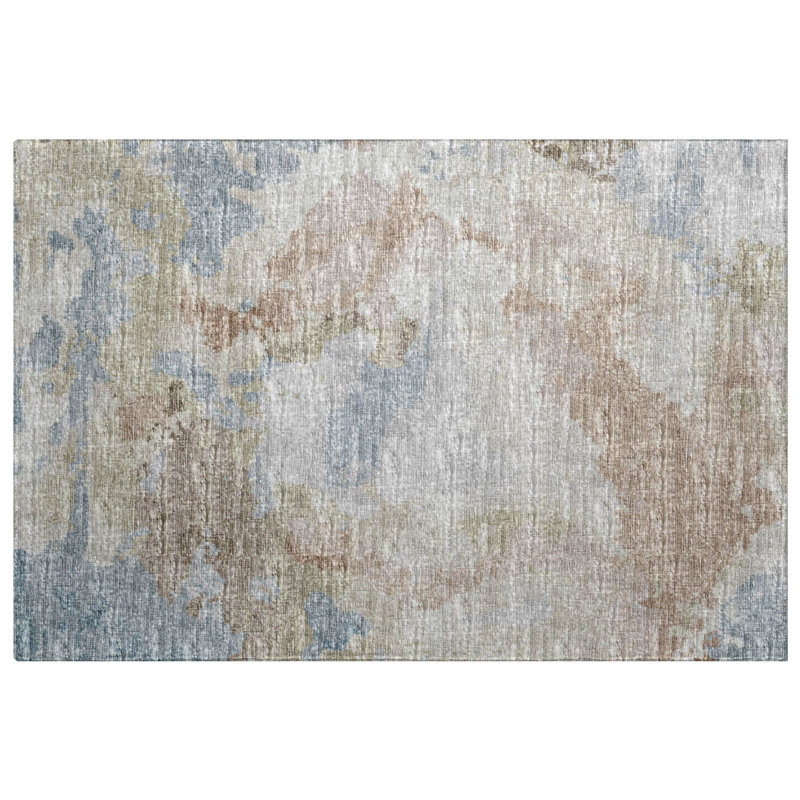 Premium Machine Washable Dream Shag ADS67 Soft Abstract Rug, 1'8" x 2'6", Moody
