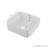 Square Vessel Sink 15 1/2 Inches Bathroom Sink Above Counter White Ceramic Porcelain Vessel Sinks