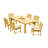 Maspeth Teak Wood Patio Dining Set with Rectangular Table-381501597