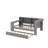 Wood Full Size Platform Bed With Storage Shelves, Trundle, Charging Station, LED, Desk And Upholstered Headboard-858540591