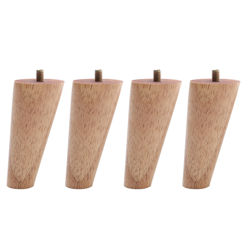 Verdi Round Table Legs, 10cm H x 4.5cm W x 4.5cm D, Natural