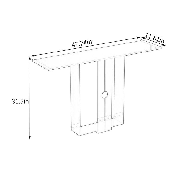 Console Modern Modern, 31.5" H x 47.24" W x 11.81" D