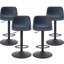 Ensemble de 2 tabourets de bar réglables, tabourets pivotants de style Mid-Century avec dossier, chaises de comptoir industrielles pour îlot de cuisine-255971454