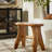 Tabouret de coiffeuse en bois massif Minnick