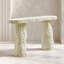 Console de 53,94 pouces de conception moderne, table en imitation pierre, table d'entrée en fibre de verre avec pieds irréguliers pour le salon, couloir