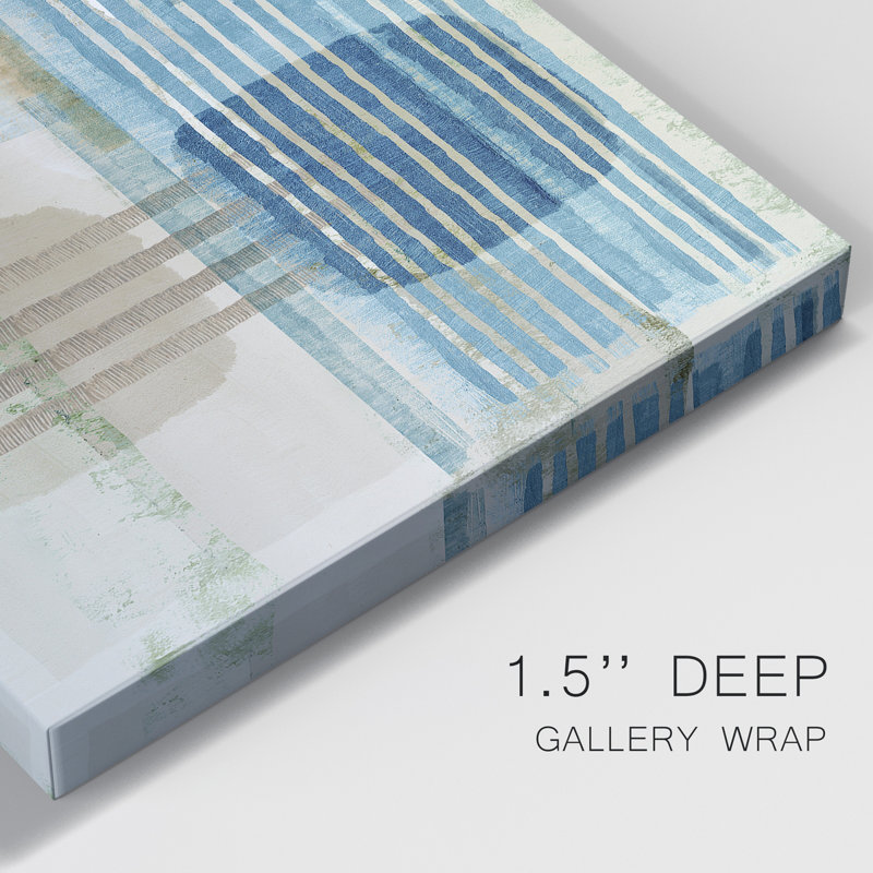 «Blue Blue Horizon III», toile tendue avec châssis de qualité supérieure - prête à être accrochée, H 36 po x l 24 po x P 1 po
