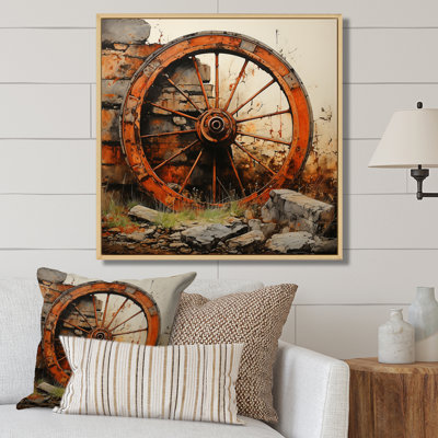 " Orange Old Cart Wheels II "