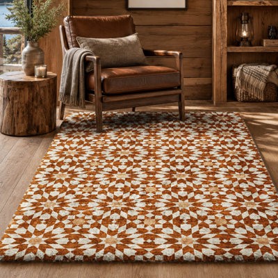 Washable Geometric Indoor Rug