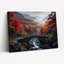 Ensemble de 1 tableau sur toile représentant un paysage d'automne-129060737-129060740
