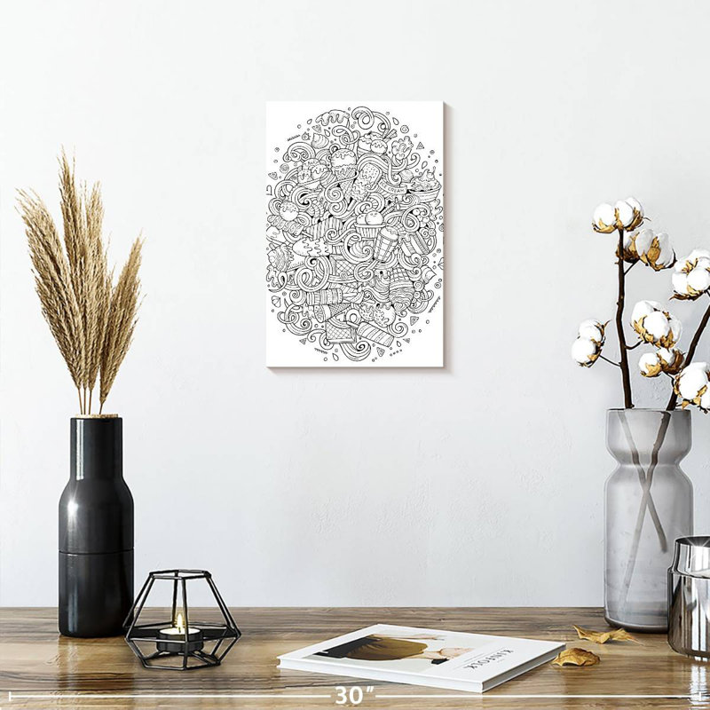 Yarlin Ice Cream Doodles, 12" H x 8" W