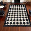 Tapis en cuir de vache à carreaux noir et blanc_3 x 5 pi-1105195634