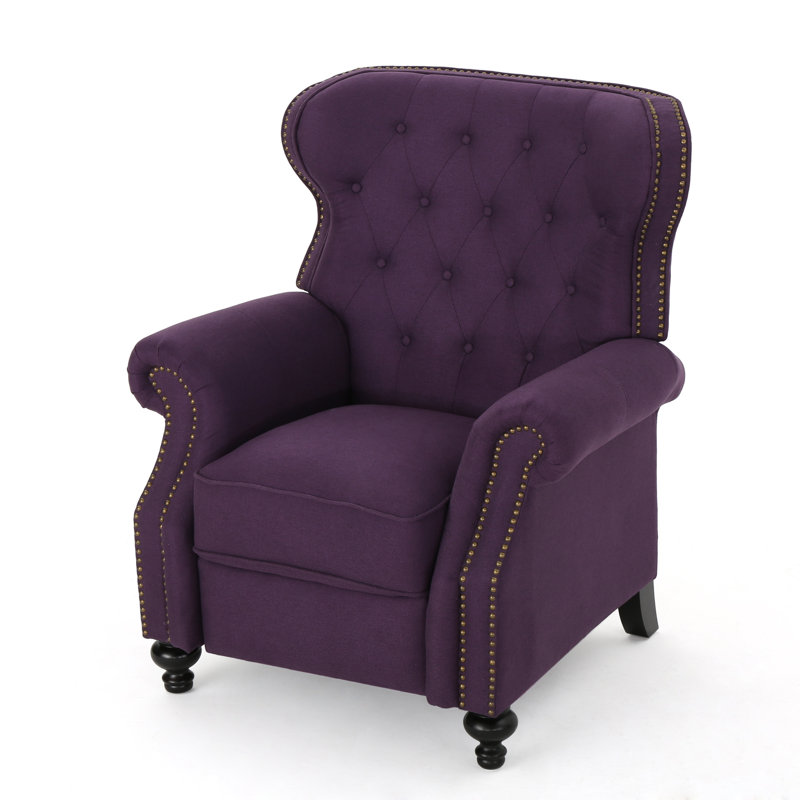 Lothrop Recliner, Plum 100% Polyester