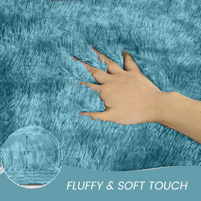 Machine Tufted High Pile Shag Area Rug(Ultra Soft & Fluffy)