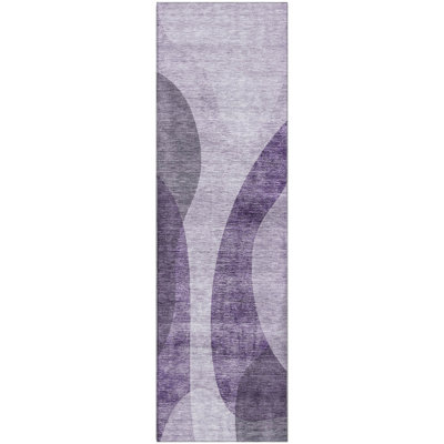 Premium Machine Washable Arnette Purple Rug