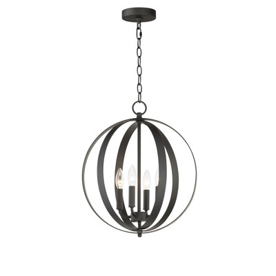 Luminaire suspendu sphérique unique à 4 lumières Albano
