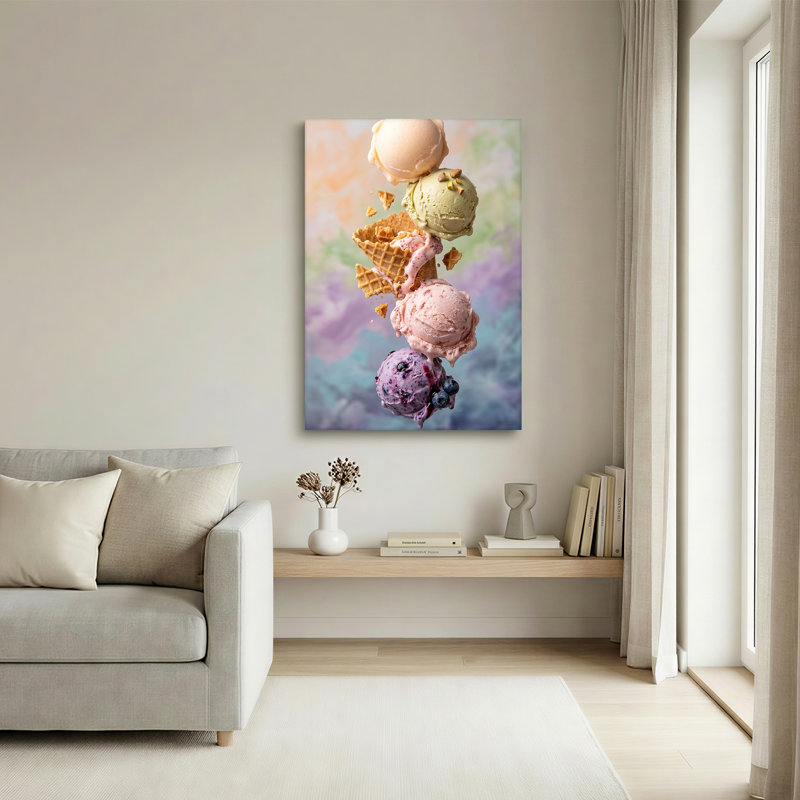 Art mural empilé sur fond de pastel, H 24 po x l 16 po