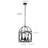4-Light matte black adjustable iron pendant lamp