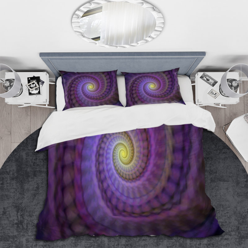 Ensemble de housse de couette Spiral, Housse de couette très grand + 2 très grandes ta
