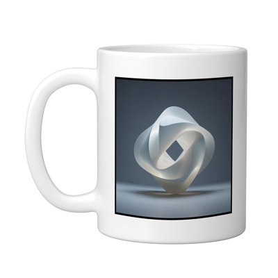 Abstract Geometric Sculpture Modern Ceramic Mug, 11oz