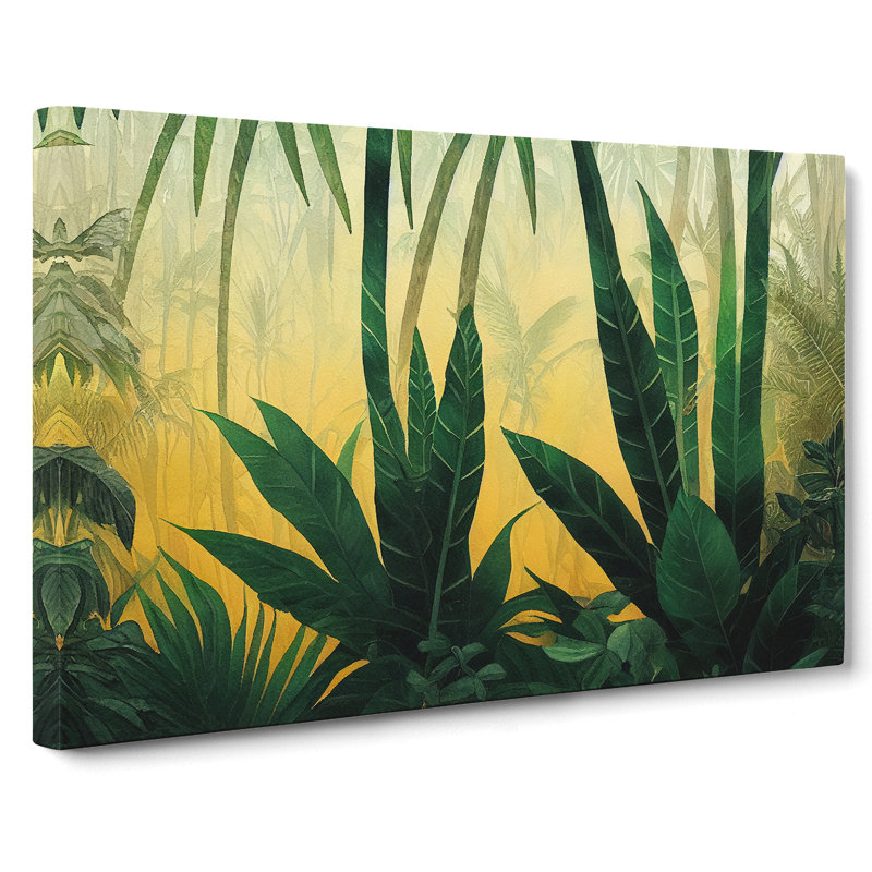 Watercolour Jungle Vol.5 - Wrapped Canvas, 35cm H x 50cm W x 3cm D