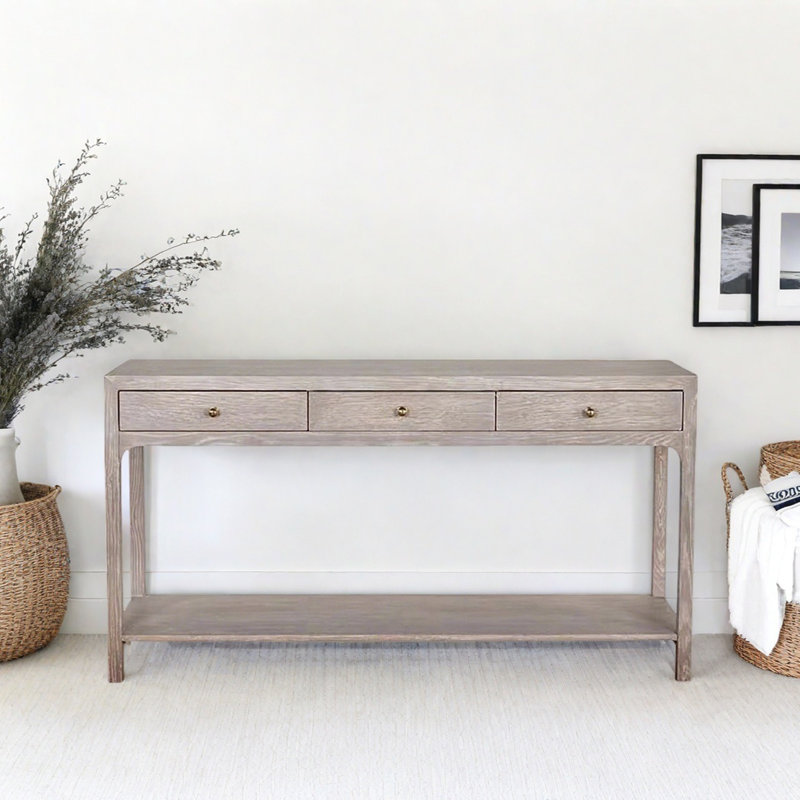 Rural Retro Practical Console Table, Gray, 31.5" H x 55.12" W x 15.75" D