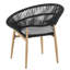 Outdoor Dining Chair Of 2, Dark Gray Design, Legs, Frame, Quick-Drying Cushion For Rooftop Barbecues Look, Water Modern Venues