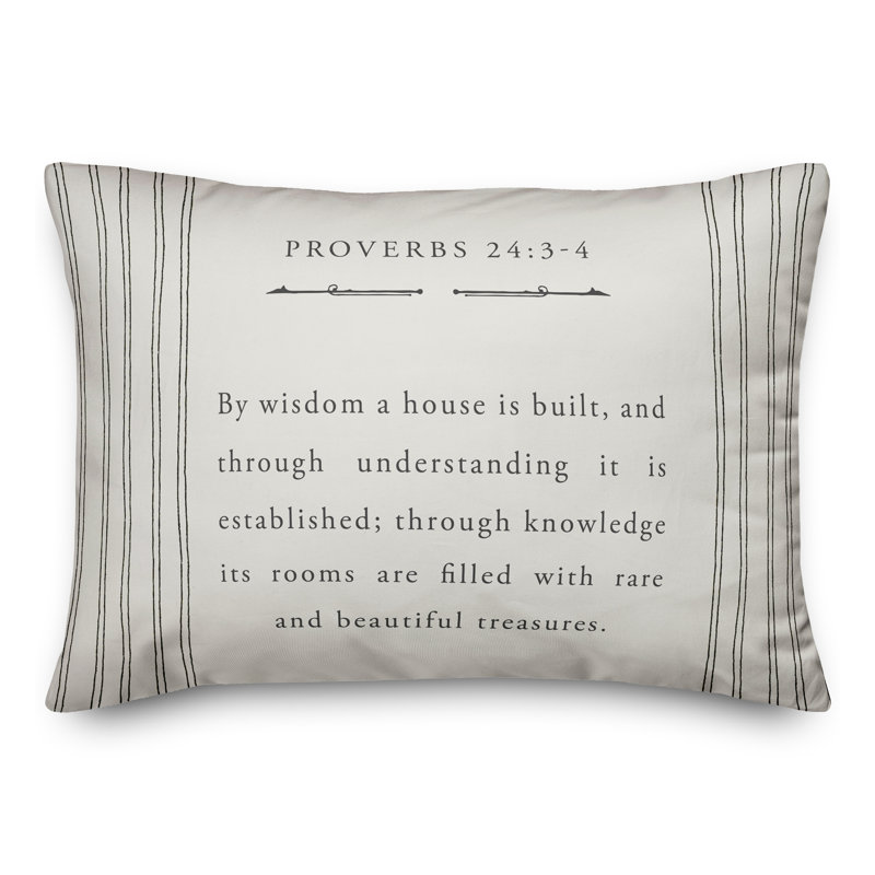 Housse de coussin rectangulaire et insert Proverbs 24