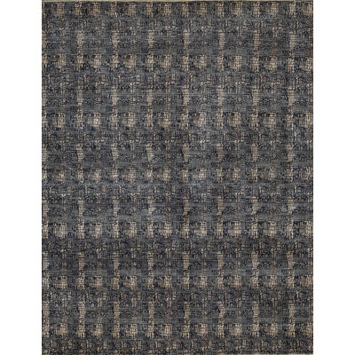 Hand-Knotted High-Quality Charcoal and Beige Area Rug