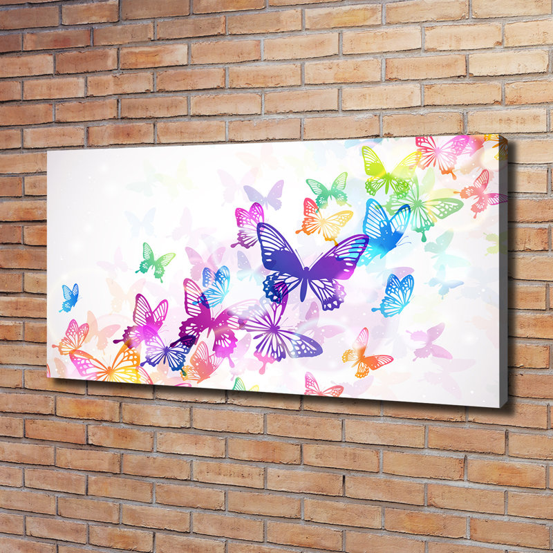 Colourful Butterflies - Wrapped Canvas Print