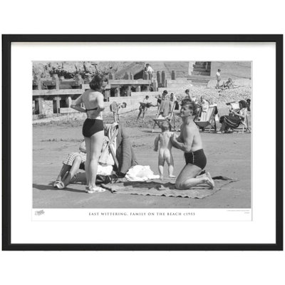 East Wittering, Family On The Beach C1955 by Francis Frith - Single Picture Frame Print