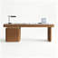 Bureau de direction en cuir brun avec armoire latérale gauche et base en métal avec bureau à 3 tiroirs-1726518600-1726518646