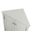 Armoire de rangement triangulaire grise avec tablettes réglables, armoire de plancher autoportante pour la cuisine domestique