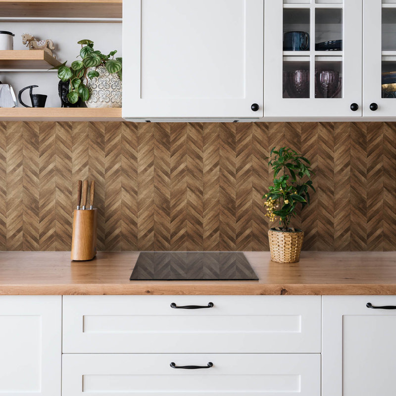 Avelia 50 x 100 cm PVC Metro Tile in Brown