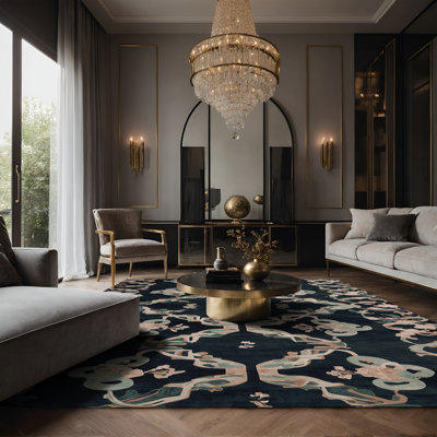 Tapis gris soyeux et moelleux