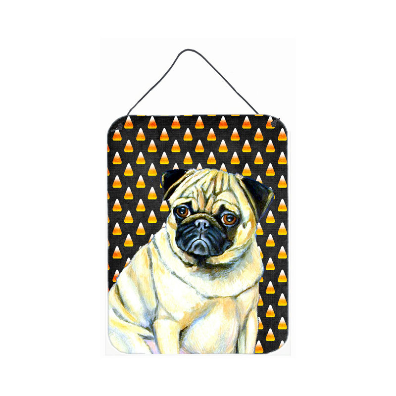 «Burniece Candy Corn», impression d'Halloween sur plaque, Carlin (jaune)
