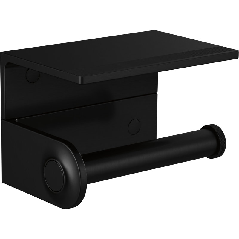 Kintsu® Wall Mount Toilet Paper Holder, Matte Black