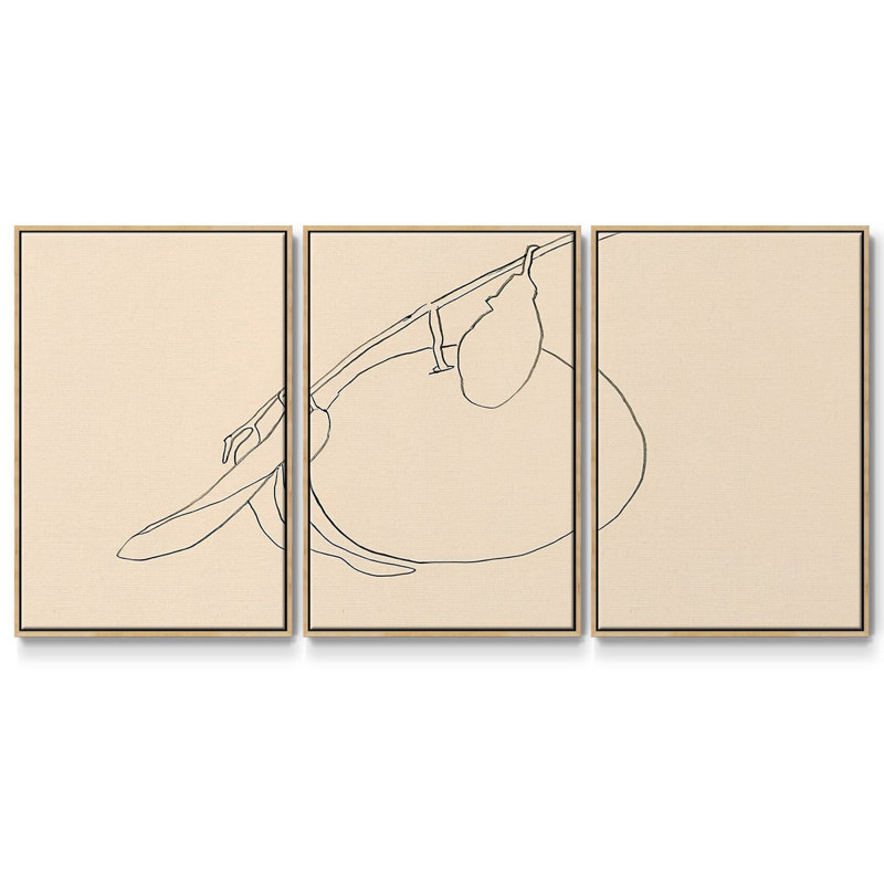 Citron Contour II 3 pièces, H 36 po x l 75 po x P 2 po, Naturel