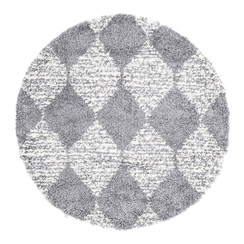 Tapis à poil long Serenity, Rond 5 pi 3 po