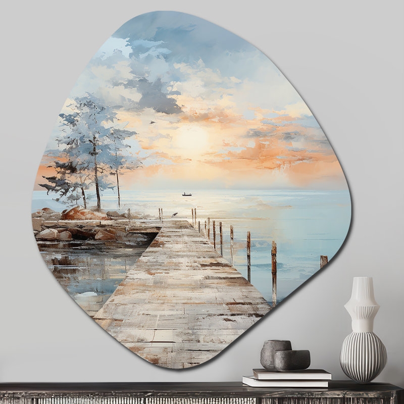 Rodas - Décoration murale irrégulière en forme de nébuleuse Coastal Pier, H 28 po x l 25 po