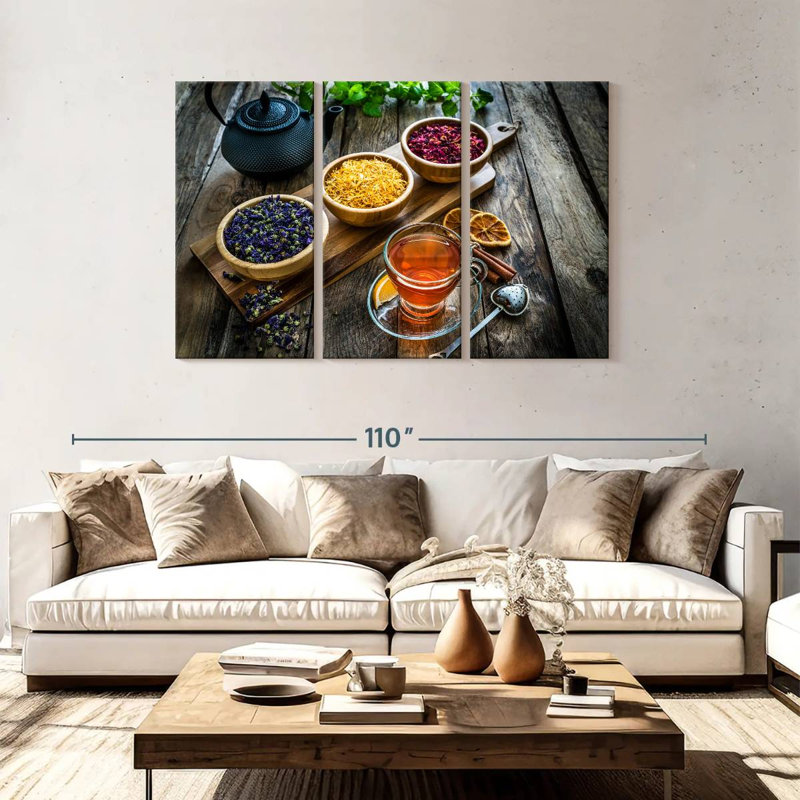 Yarlin Dried Tea Leaves, 48" H x 74" W