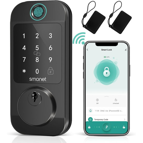 suming Smart Door Lock Wifi Fingerprint Keyless Entry Digital Keypad ...