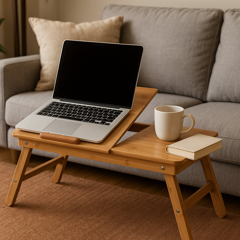 Bureau multifonctionnel en bois de bambou Timber Valley