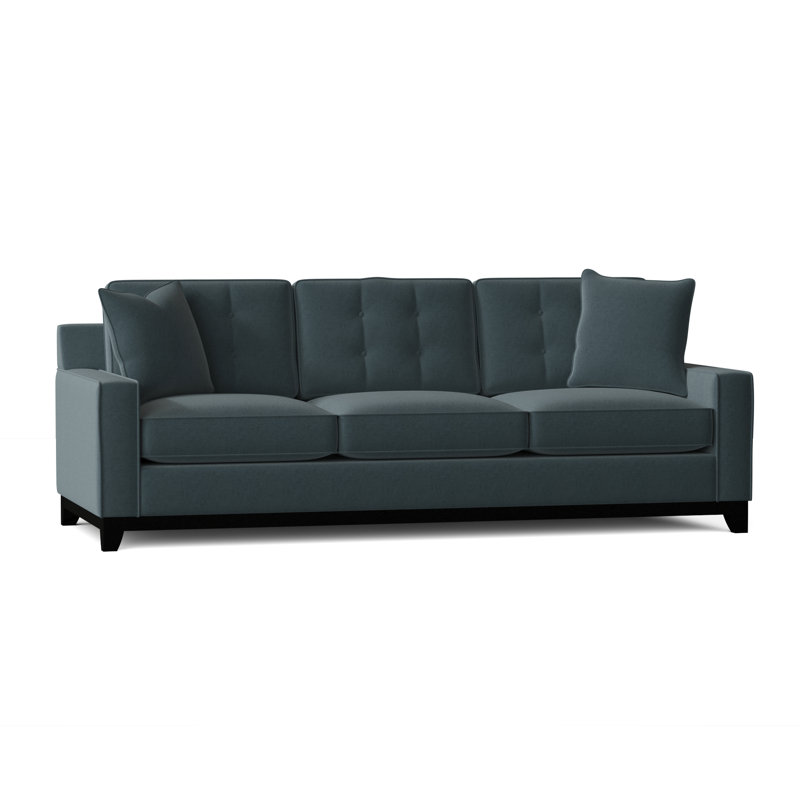 Carollton Upholstered 93'' Sofa, Gypsy Blue Goblin Performance Microfiber