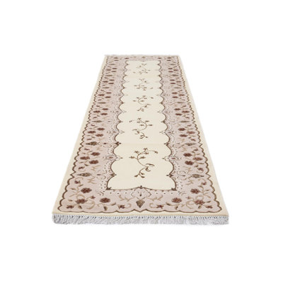 Tapis de couloir ivoire