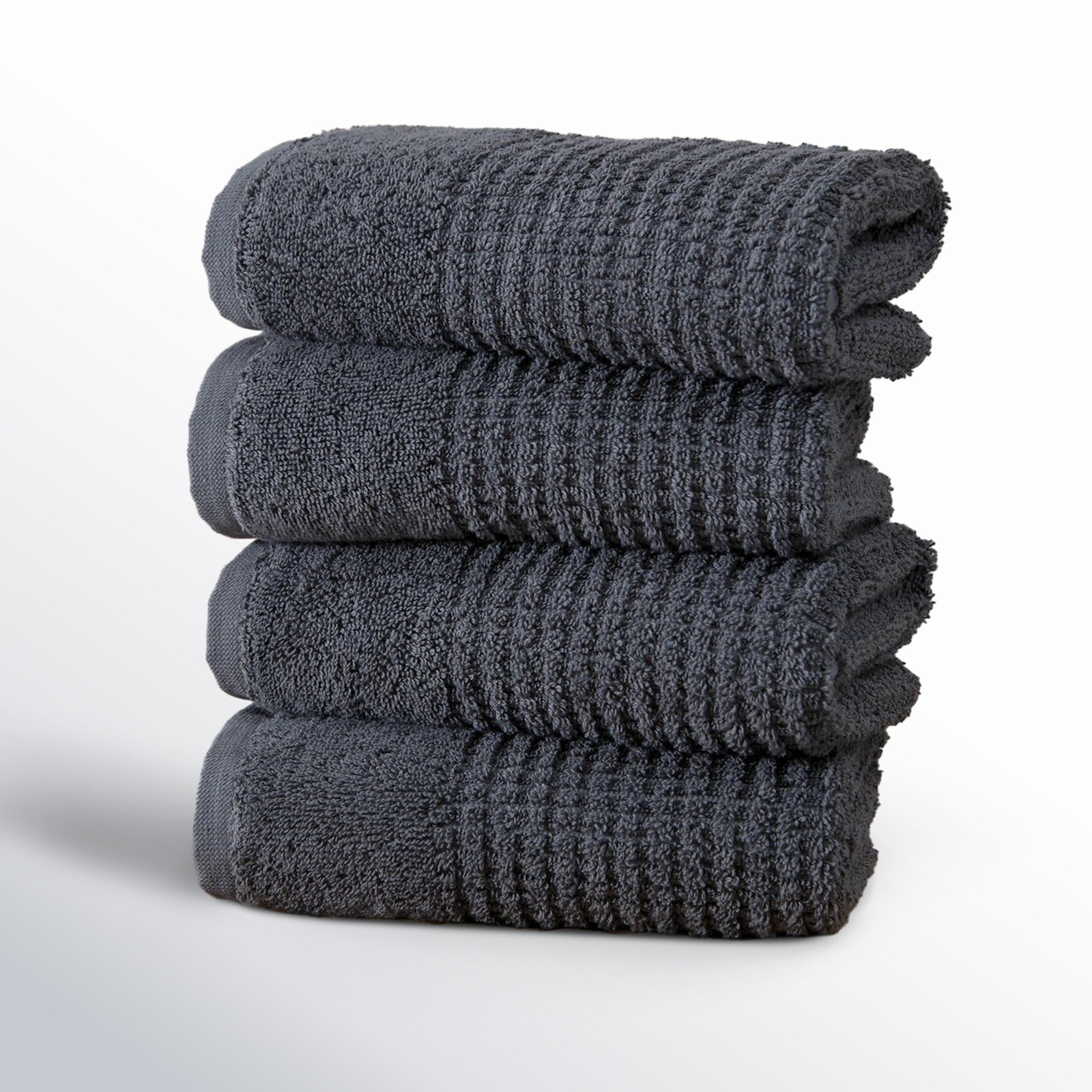 Earline Turkish Cotton Hand Towel Set, Gray