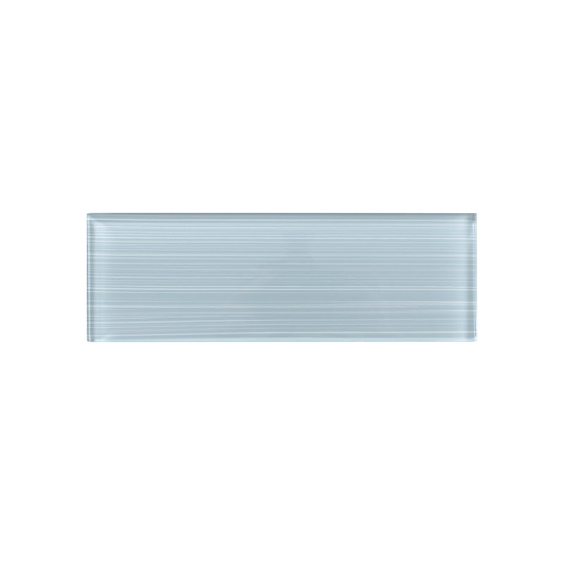 Premium Hand Painted 3" x 9" Straight Edge Glass Subway Tile, Soft Gray