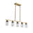 Adjustable 5-Light Industrial Pendant Light with Clear Glass Shades-121624762