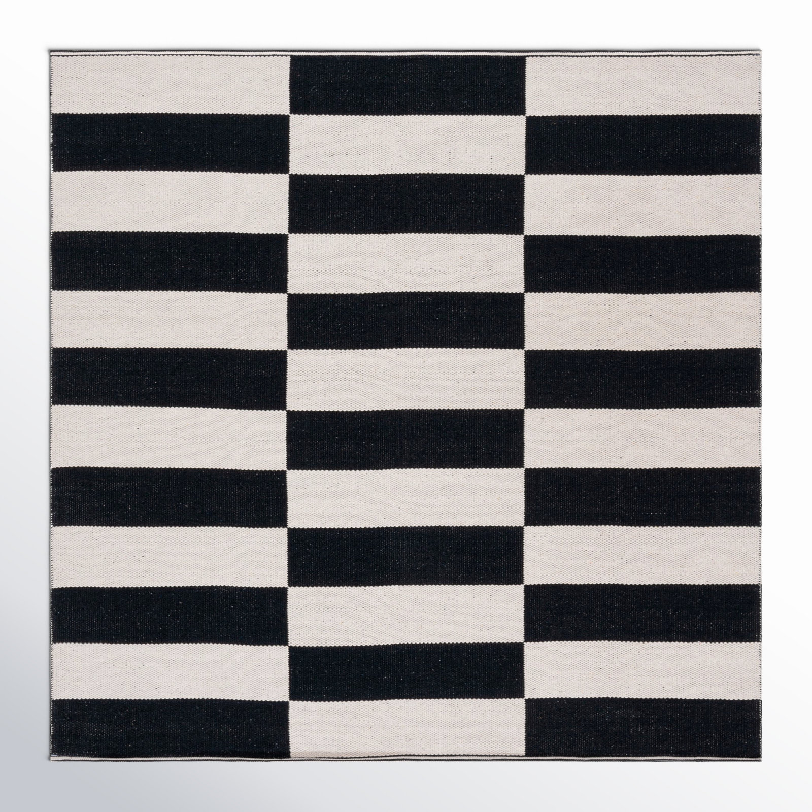 Alvana Handmade Cotton Rug, Square 6'