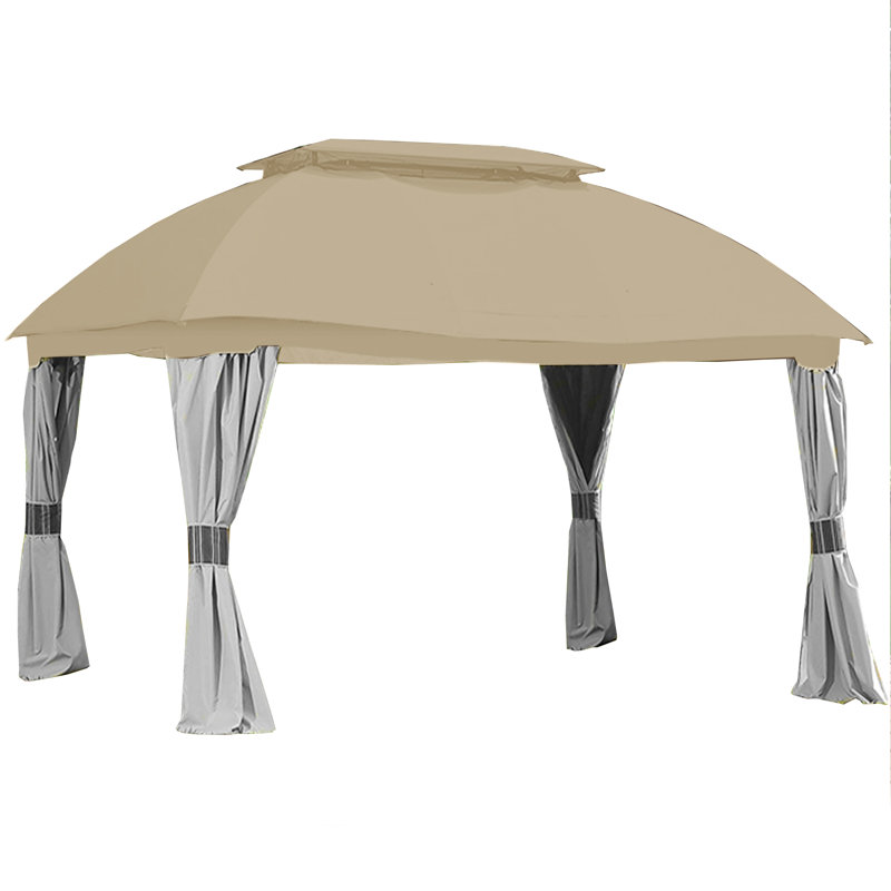 Auvent de remplacement pour abri de jardin en forme de dôme, Beige, Tissu Riplock 350